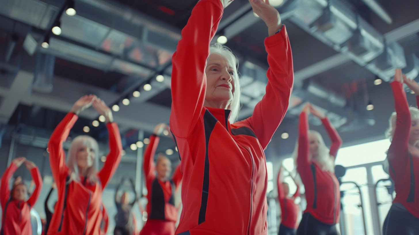 Активні пенсіонери на тренуванні